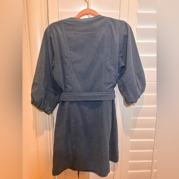 MINKPINK Thea Belted Mini Dress Slate Blue NWT Size Large - Picture 5 of 5